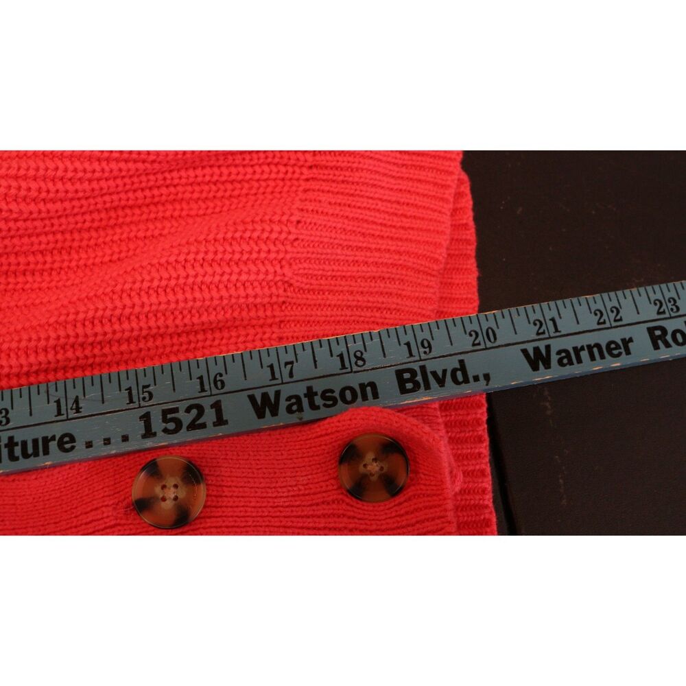 Gap Women Knit Cardigan Chunky Button Balloon Sleeve Size XS Hot Pink - Picture 8 of 9